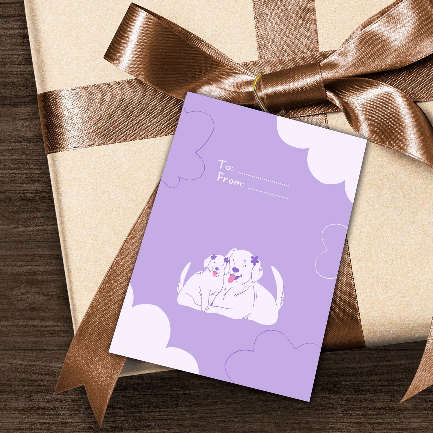 Pretty Pastel Doggy Gift Tag