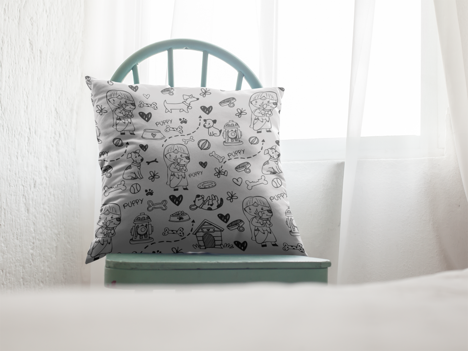 Sweet Puppy Cushion Cover - PawLaLand