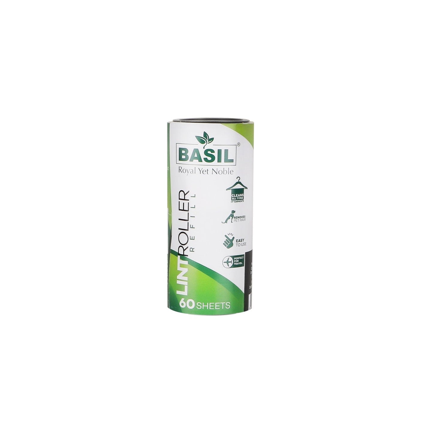 BASIL Lint Free Roller Refills (Pack 2 Roller, 60 Sheets Per Roll)